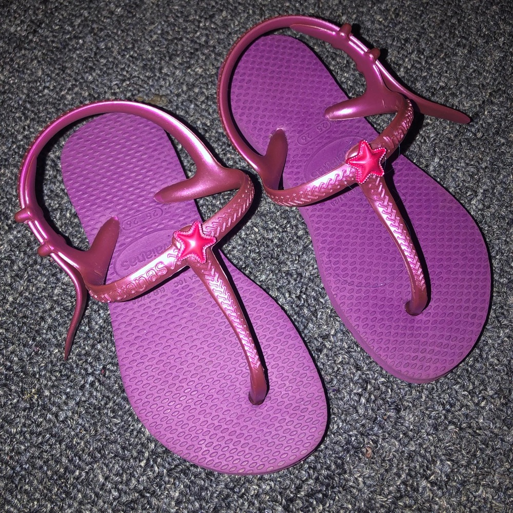 Purple Havaianas sandals. Brand new without tags